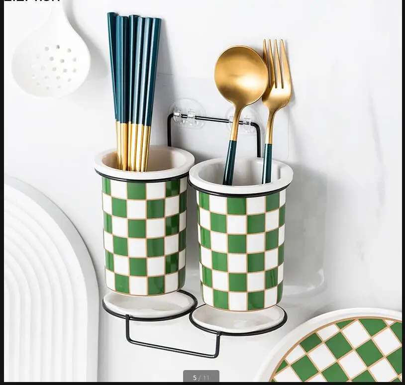 porte-baguettes-en-ceramique-en-damier-egouttoir-panier-boite-de-rangement-de-couverts-etagere-murale