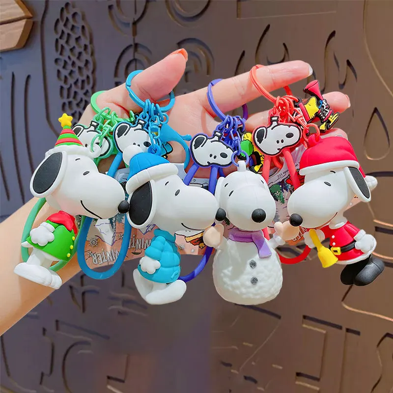 Uroczy, ciepły zimowy breloczek Snoopy, uroczy breloczek z kreskówki dla par, zawieszka do torby szkolnej, mały prezent, prezenty hurtowe