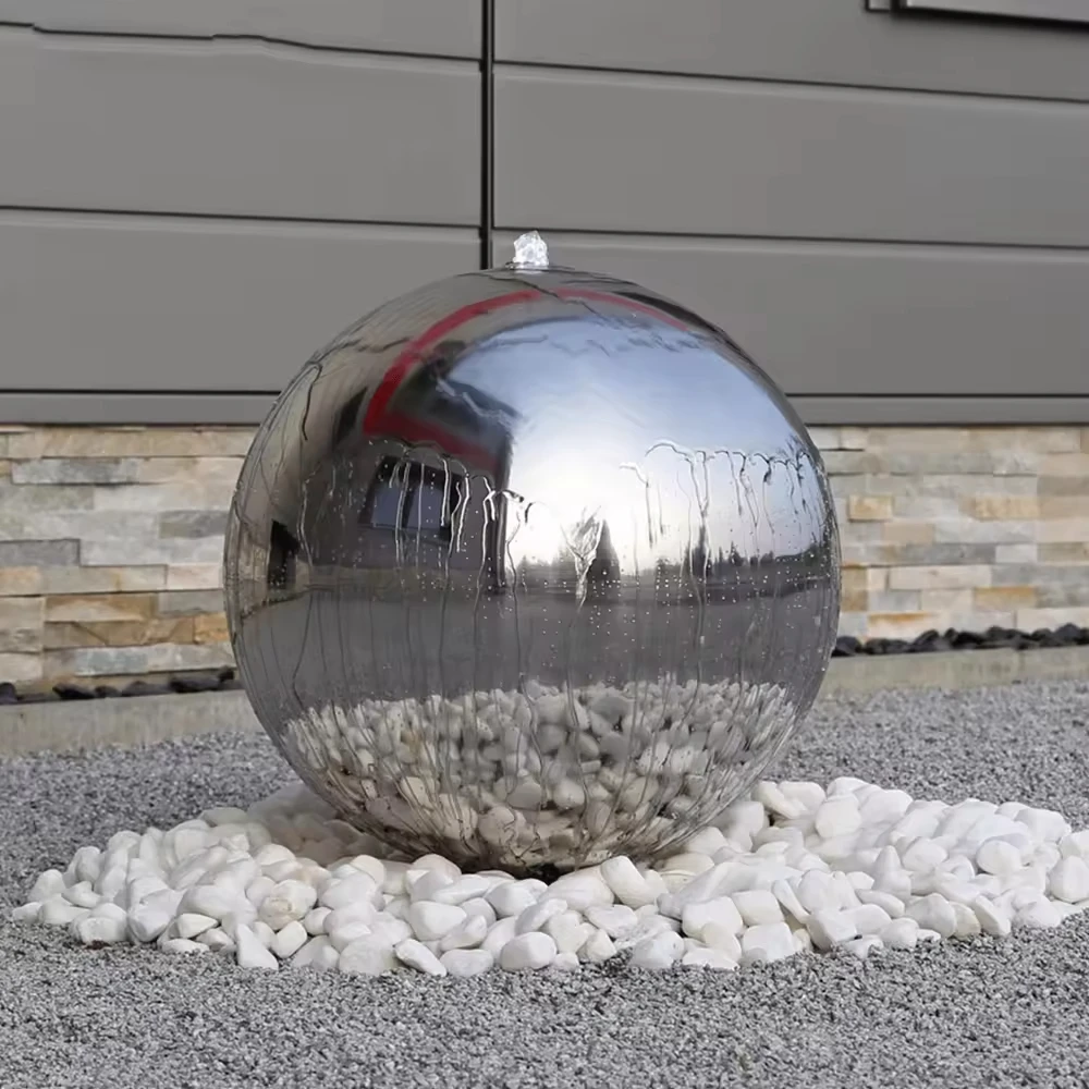 

Современный металлический фонтан для улицы, декоративная садовая статуя-скульптура, водный объект из нержавеющей стали