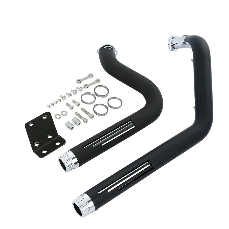 

XF2906H21-01-B Black Staggered Shortshots Exhaust Drag Pipes for Harley Softail 2006-2017 2016