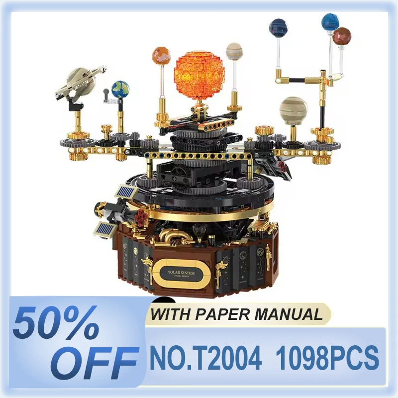 

IN STOCK T2004 MOC Space Solar System Globe Building Blocks Brick Assembly Puzzle Model DIY Toys for Children Christmas Gift Set