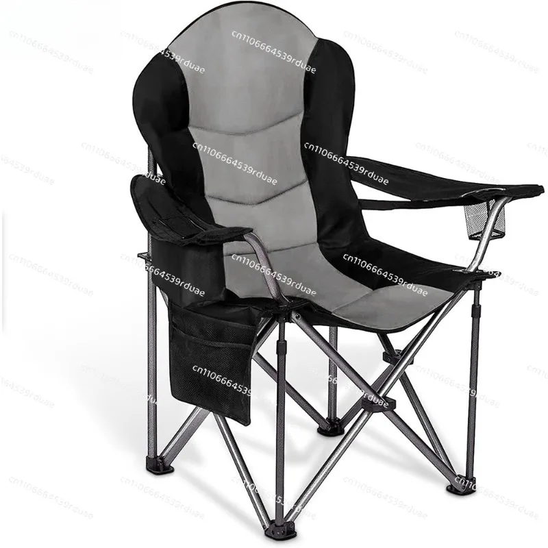 Outdoor camping oversized upholstery with lumbar back support Ice pack folding chair