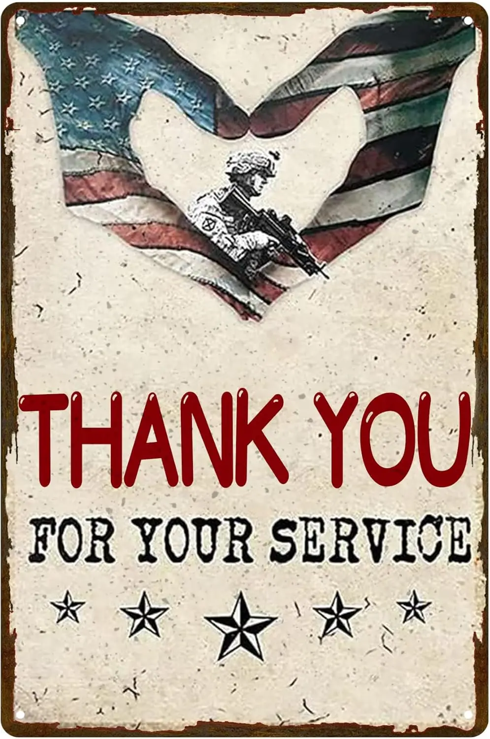 Thank You for Your Service Veterans Metal Sign Wall Decor Funny Tin Sign Bar Home Bathroom Man Cave Wall Plaque Poster Best Gift