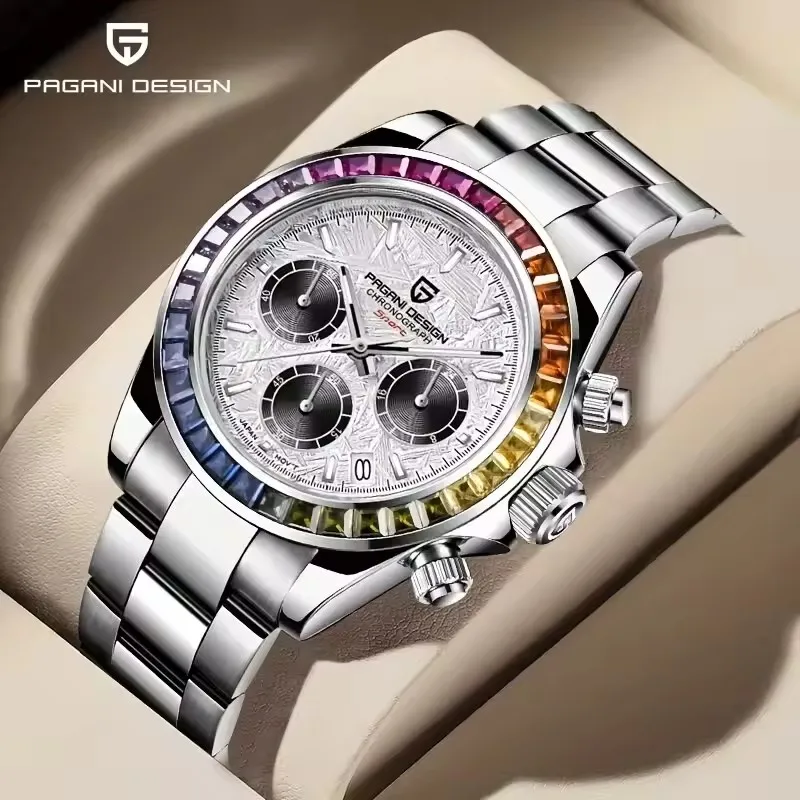 Pagani Design Multifunctional Waterproof Quartz Stainless Steel Watch for Men And Women LuxurySapphire Crystal