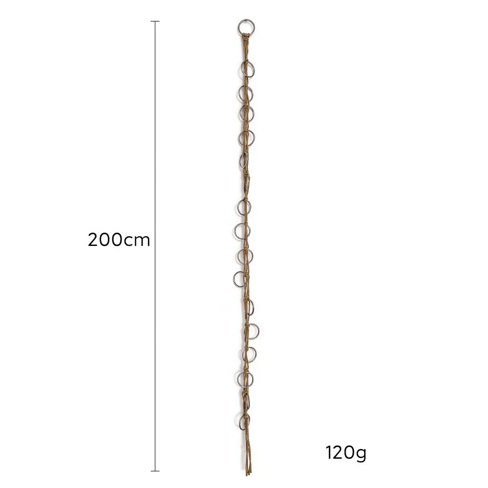 Hand-woven Hair Clip Organizer Tassel Bohemia Hair Claw Holder Cotton String Wall-Mounted Hand Woven Cotton Rope Girl Room