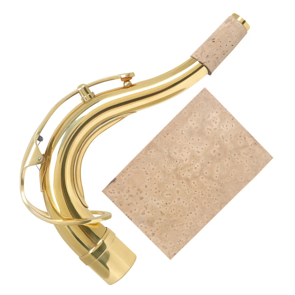 1 комплект, сменный латунный комплект для саксофона, шия тенора, аксессуары для тенор-саксофона, пробковые альт-шт., золотые аксессуары, прочный подарок