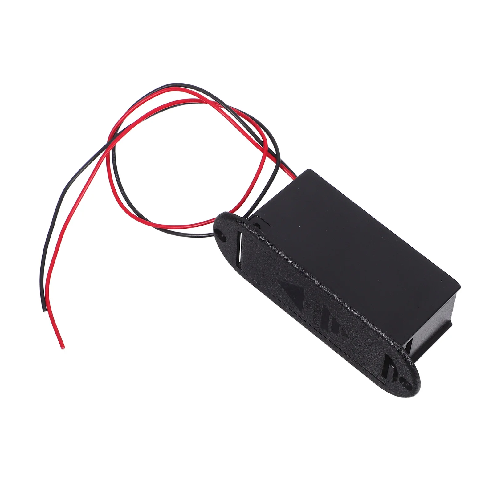 

9V Holder Case Black Professional Durable Plastic Active Guitar Bass Pickup Use Included Cable 9V Bass