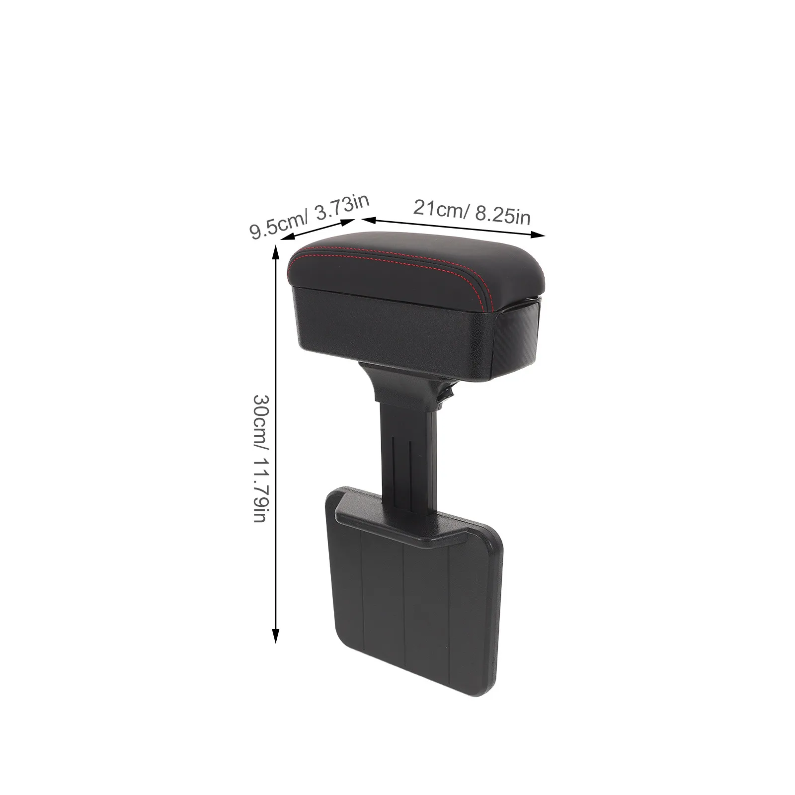Car Center Console Armrest Storage Box Sleek PU Finish Adjustable Fit for Seat Gap Organization Luxury Interior Enhancement