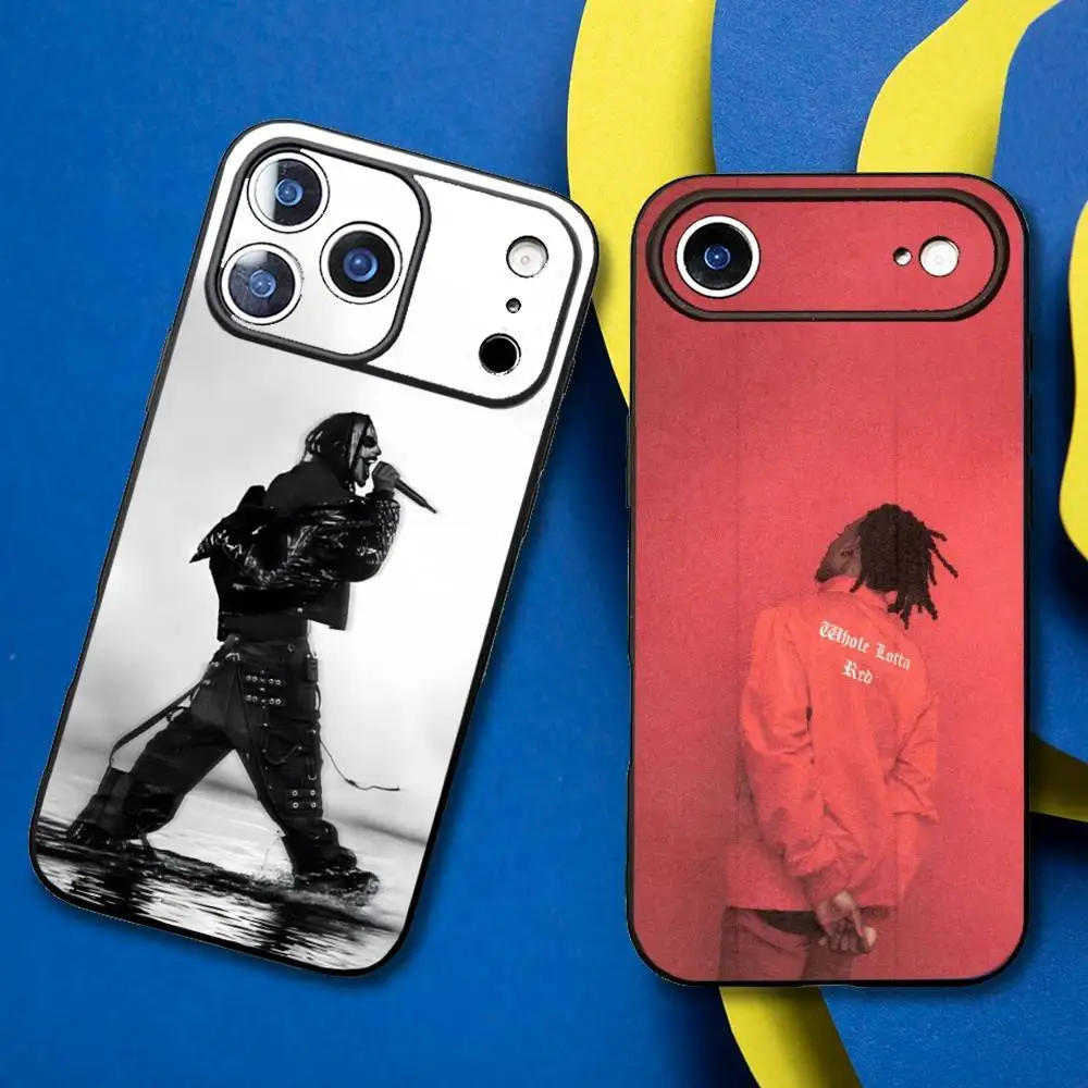 

Rapper Playboi Carti Phone Case For iPhone17,16,15,14,13,12,11 Plus,Pro Max Soft Black Cover