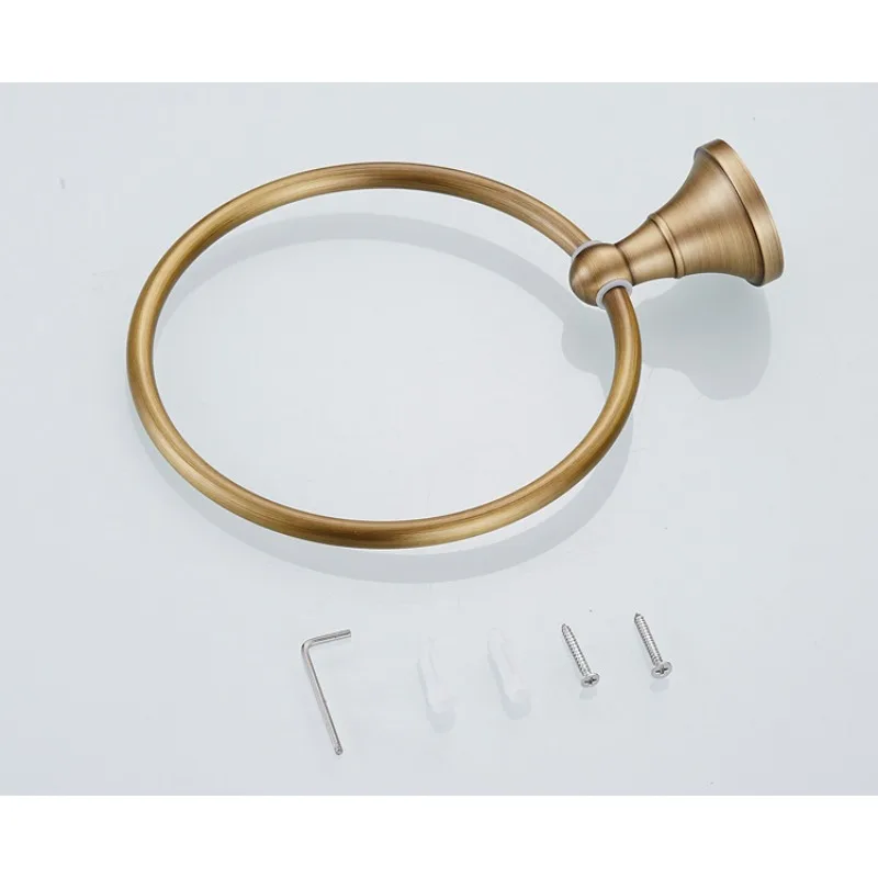 

Antique Brass Towel Ring - European Style Round Brushed Bronze Bathroom Towel Holder, Vintage Hardware