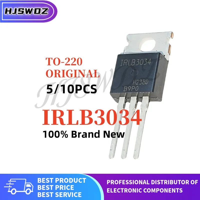 5/10 Uds Original IRLB3034 IRLB3034PBF IRLB 3034 TO-220 MOSFET tubo de efecto de campo nuevo en Stock