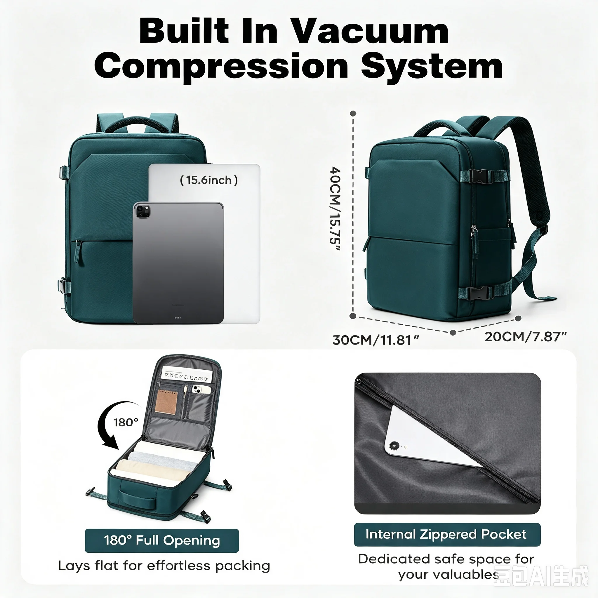 Ryanair Hand Luggage 40x30x20 Bag, Women 15.6inch Laptop Bag Business Rucksack Men, Reinforced Men's Backpack School Backapck