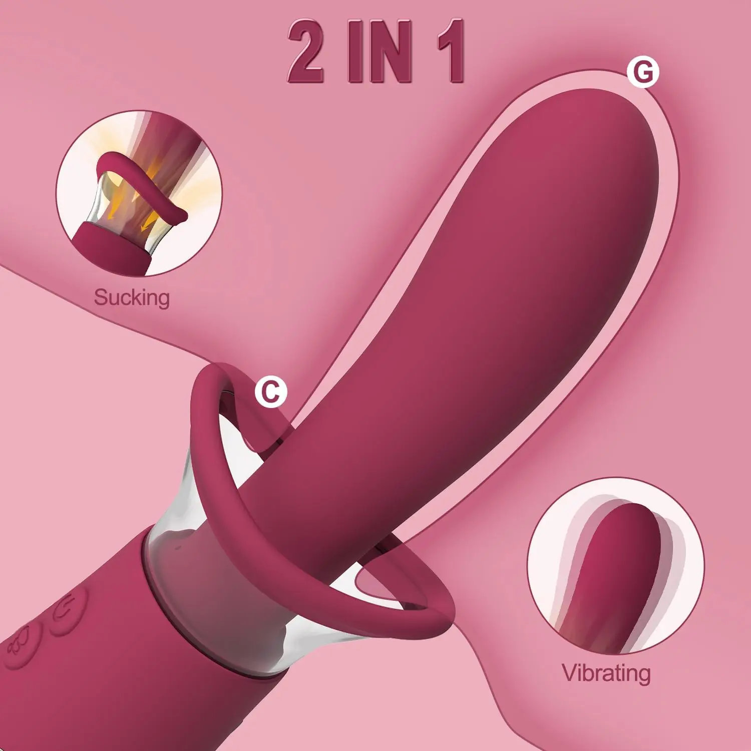 HESEKS Sucking Vibrator with Vacuum Suck Pump Clit Sucker Clitoral Nipple Stimulator Massager Realistic Dildo Sex Toy for Women