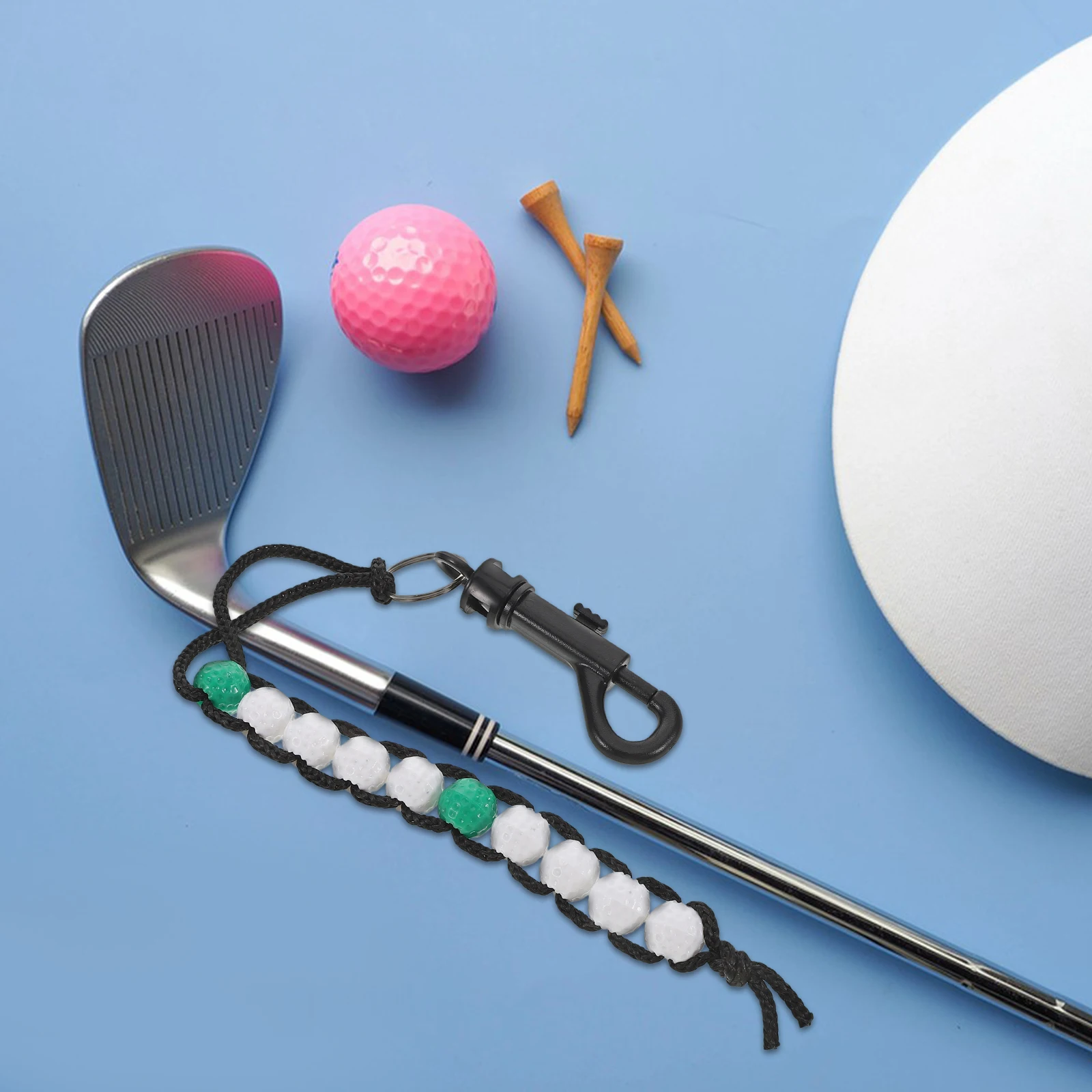 Golf Score Counter Beads String with Clip Portable Stroke Tracking Tool for Accurate Game Scoring in Golf Basketball Table