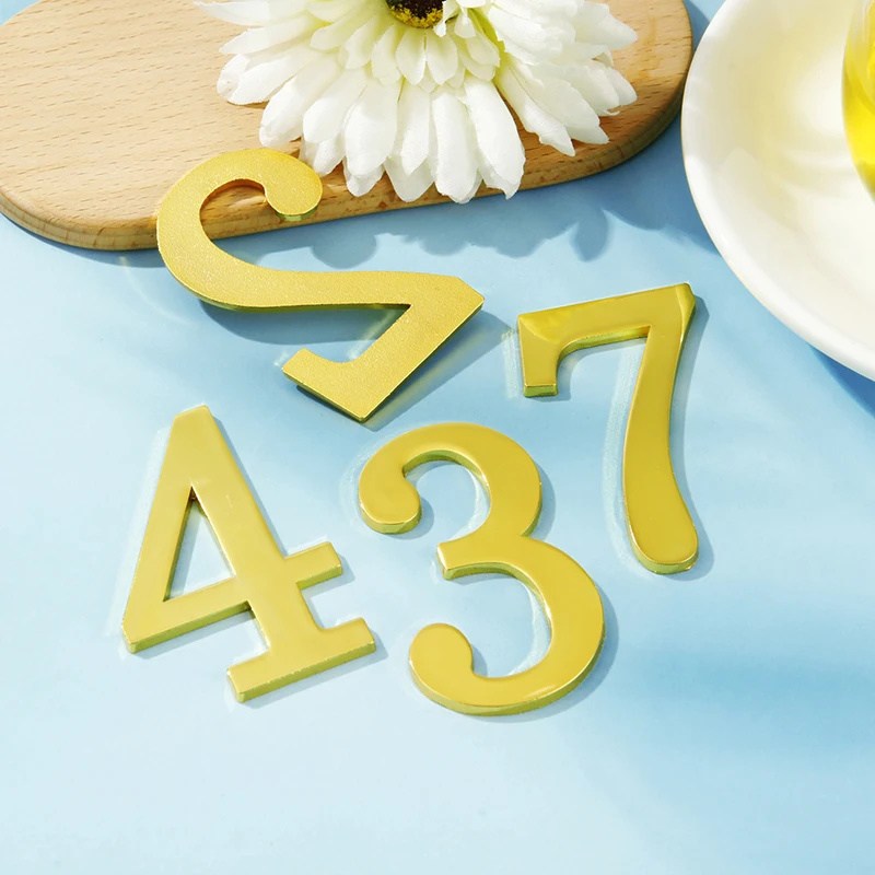 1PCS Metal House Number with Magnet 7*5cm Door Number Apartment Door Numbers for Outdoor Hotel Home Mail Box Label #0-9