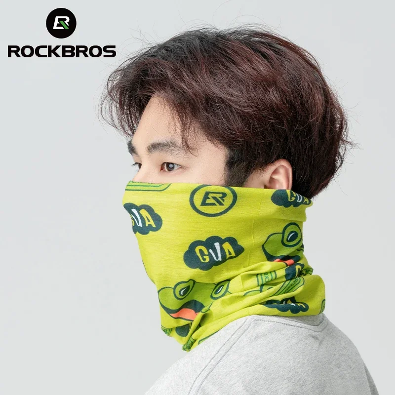 ROCKBROS Cycling Face Mask Absorb Sweat Breathable Fishing Training Sport UV Face Scarf Neck Gaiter