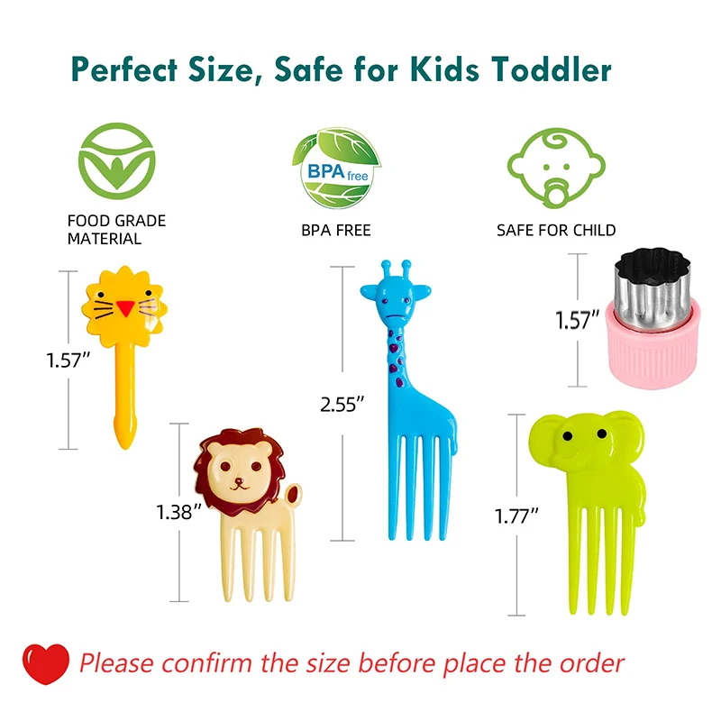 Mini-Frucht-Lebensmittel-Picks für Schulkinder, Kinder, Bento-Lunchbox, Zubehör, niedliches Cartoon-Tier, Bär, Zahnstocher-Set – Detail 2