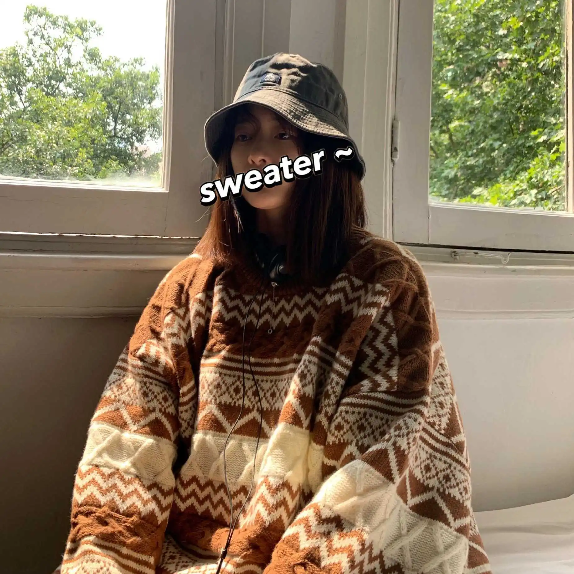 Thiened Cisas سترة زوجين مطابقة الرجال اليابانية Sle الرجعية كسول الراقية خمر الشتاء محبوك irt ملابس داخلية #3