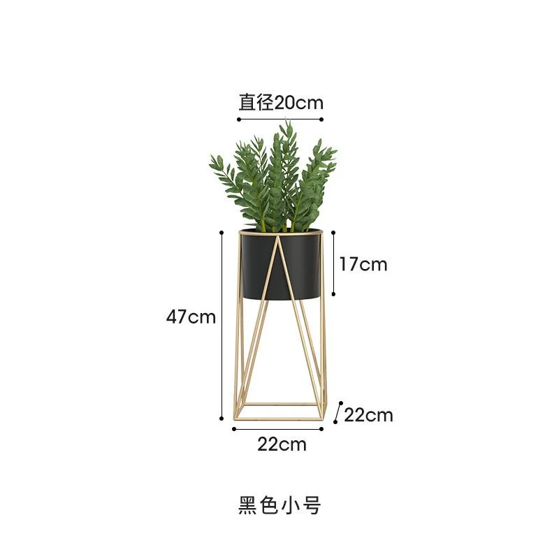 Minimalist Iron Garden Flower Rack Storage Shelf Indoor Living Room Balcony Floor Standing Plant Pot Stand