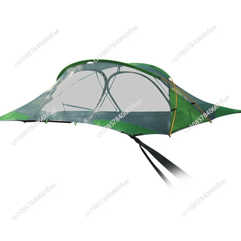 Green Portable Camping Tree Hanging Net Tent, Outdoor Canopy for Road Trip, Anti Mosquito Hammock Tent