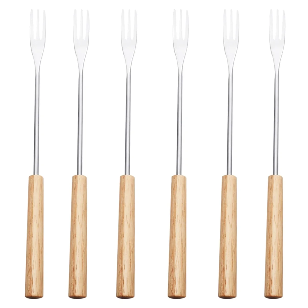 12 pz Fonduta Forchetta Grigliare Set Muddler per Cocktail Set Forchette da Frutta Riutilizzabili Forchetta per Barbecue Immersione Gelato Fonduta Forchette