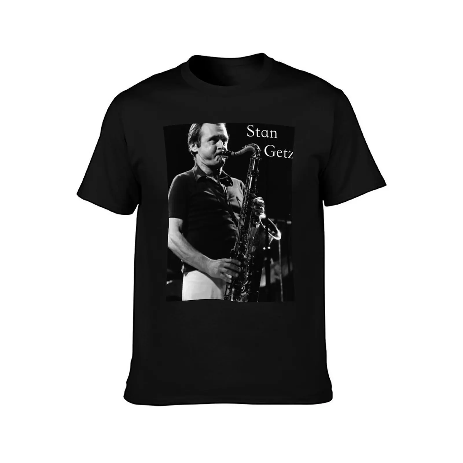 Stan Getz T-Shirt, Summer Casual Cotton Tee, Oversized Streetwear Tops, Vintage Graphic Print, Loose Fit Short Sleeve
