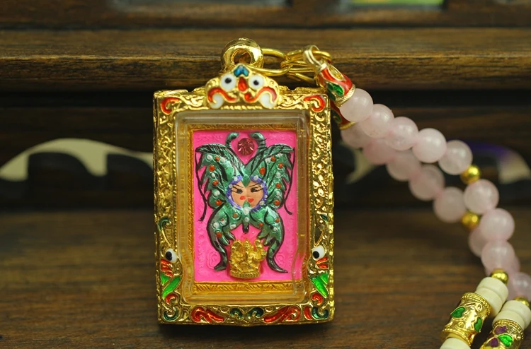 Asia Thailand Geomantic omen master Efficacious butterfly marriage love Peach blossom luck Buddha  symbol talisman