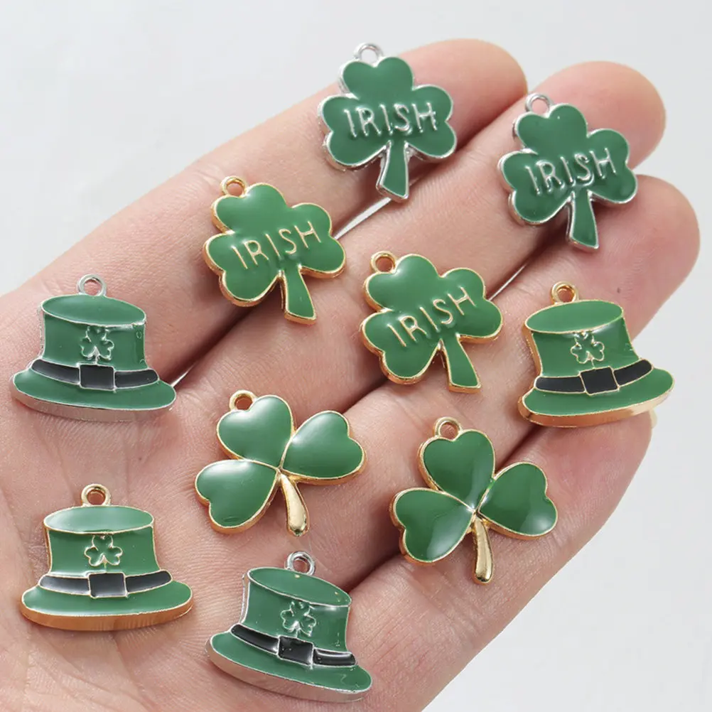 10Pcs Alloy Leaves Pendants Practical Stylish for Necklace Bracelet Keychain DIY Jewelry Accessories Lightweight Durable