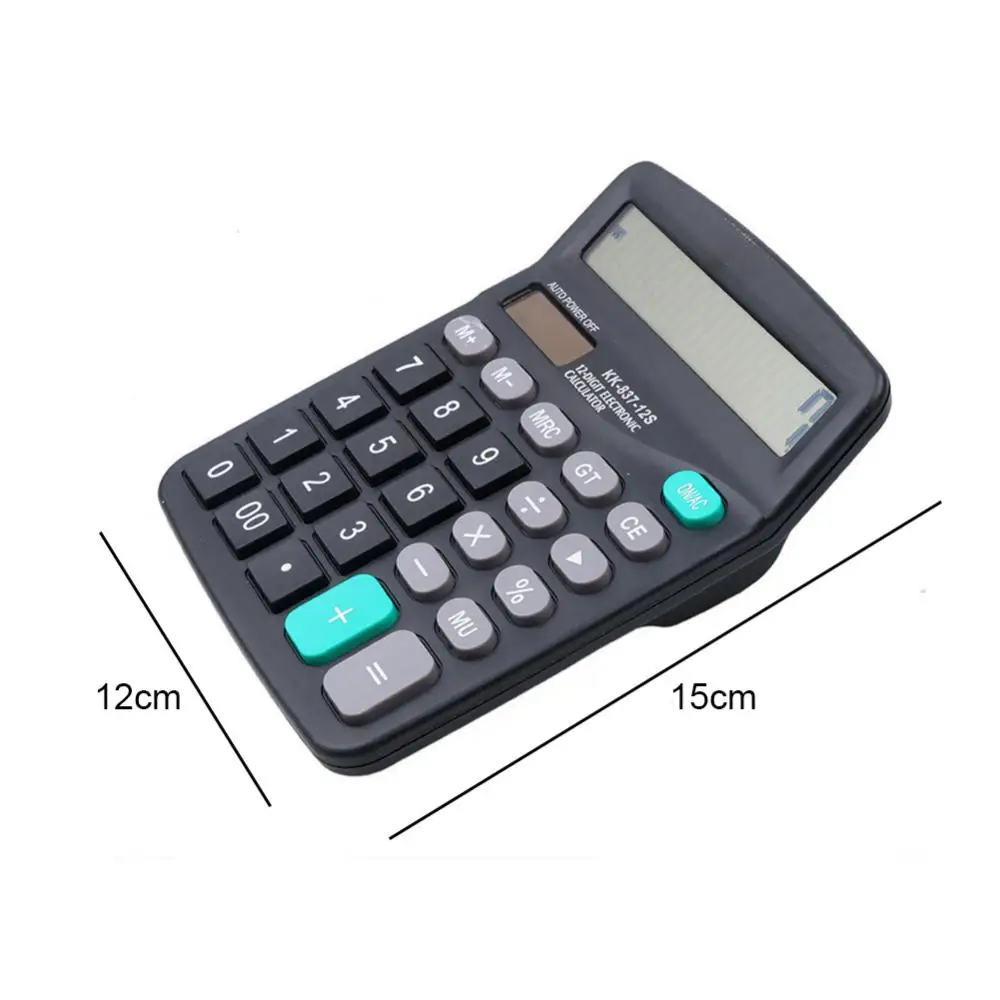 Retro Calculator Portable Solar Power 12 Digits Scientific Calculator Student School Study Supply