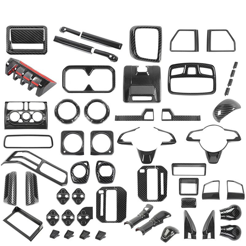 

Car ABS Steering Wheel Center Console Decoration Co-pilot Handle Cover Stickers For Suzuki Jimny 2019 up Interior Accessories