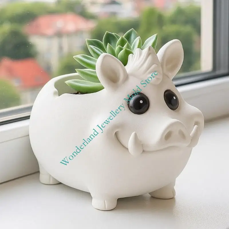 H7EB Leicht zu lösende Form in Wildschweinform, detailliertes Design für die Kunstharzherstellung, Schmuckherstellung und