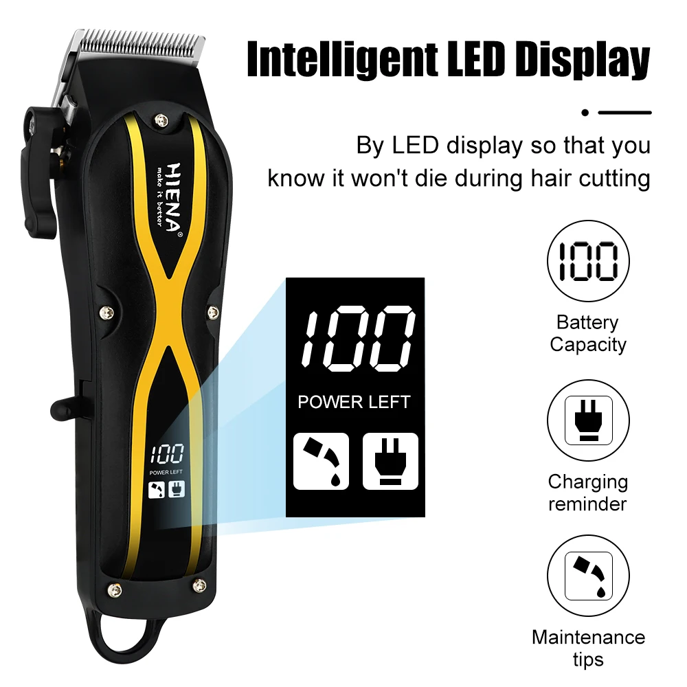 ماكينة قص الشعر الكهربائية من فينيا، ماكينة قص الشعر اللاسلكية، ماكينة تشذيب الشعر القابلة لإعادة الشحن، ماكينة تشذيب محمولة للرجال