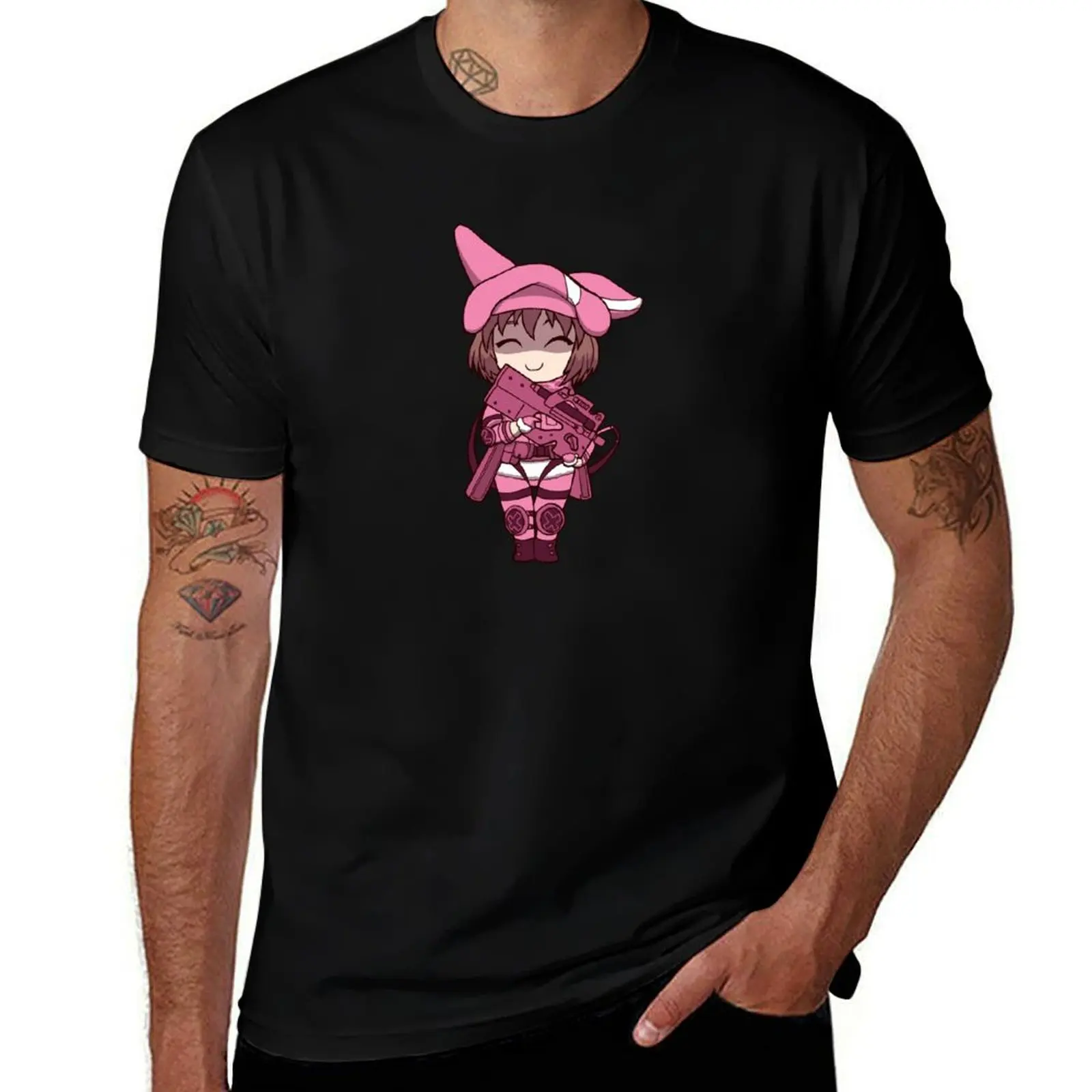 [GGO] Little Pink Devil T-Shirt Functional Casual Short Sleeve Tee T-Shirt