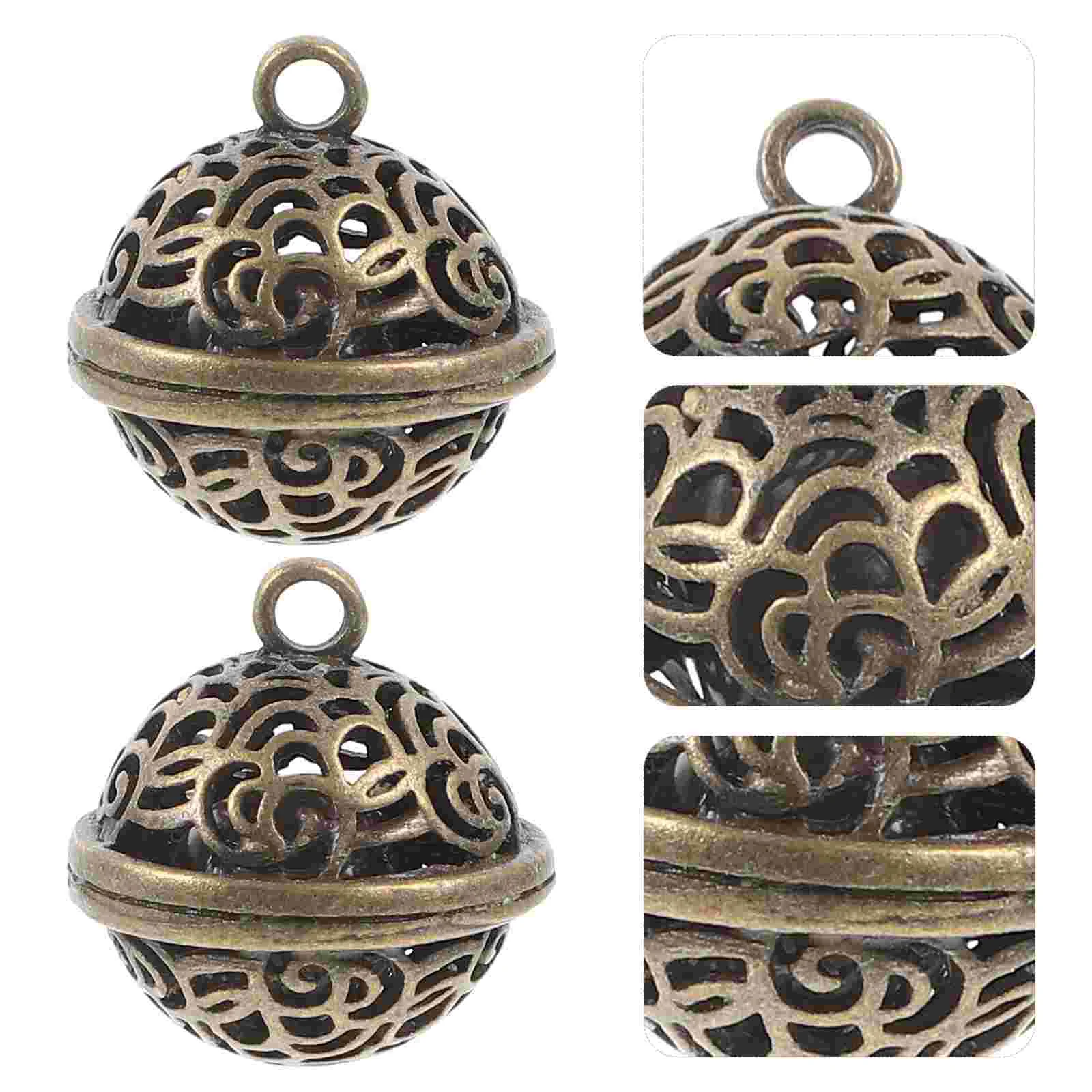 5 Pcs Vintage Bell Pendant DIY Accessory Little Hanging Decor Pendants Metal Charms