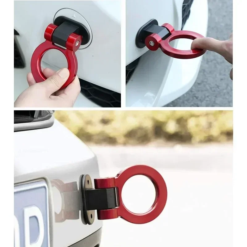 1PC Universal Circular Trailer Hook for Automobiles.The Front and Rear Towing Hooks Are Easy to Install with Bumper Towing Parts