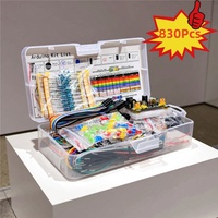 Electronic Components Electrolytic Capacitor Resistor led 830 Hole Breadboard Kit MB-102 for UNO R Component Pack Beginner Start
