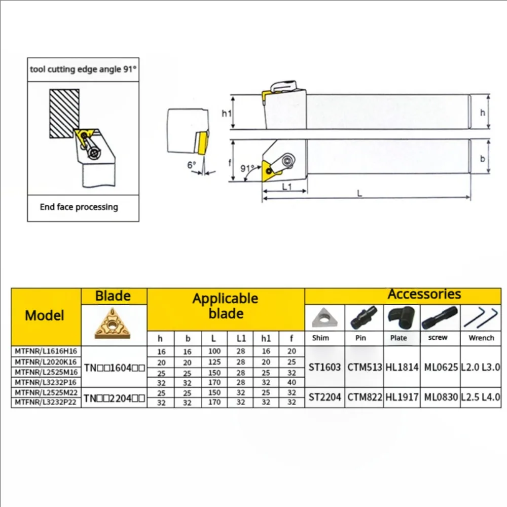 MTFNR MTFNL White Spring Steel Grooving External Tools Holder MTFNL1616H16 MTFNL2020K16 MTFNR1616H16 MTFNR2020K16 CNC Shank