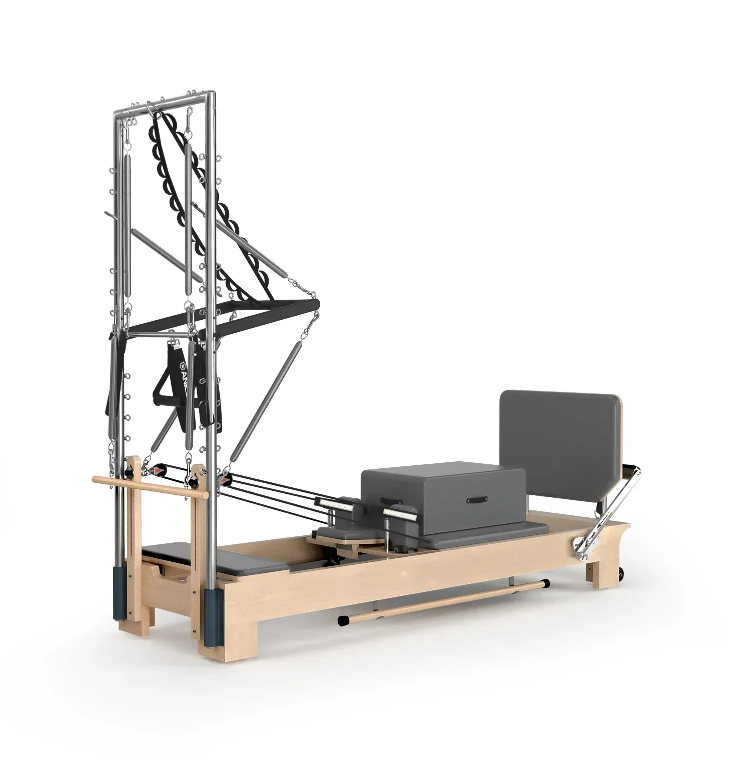 

2024, новый дизайн, импортное кленовое дерево T35 мм, Elina Pilates, готовый запас, профессиональный производитель, белый реформатор для пилатеса