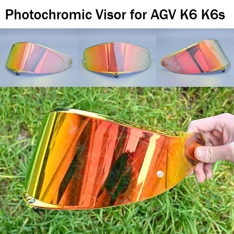 

Photochromic Visor for AGV K6 K6s Helmet Glasses Screen Shield Windshield Accessories Parts Autochromic Lens
