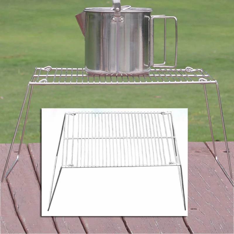 

Portable Grill Stainless Steel Folding Barbecue Mini Folding Barbecue Ultra Light for Park BBQ Accessories Silver New 2025