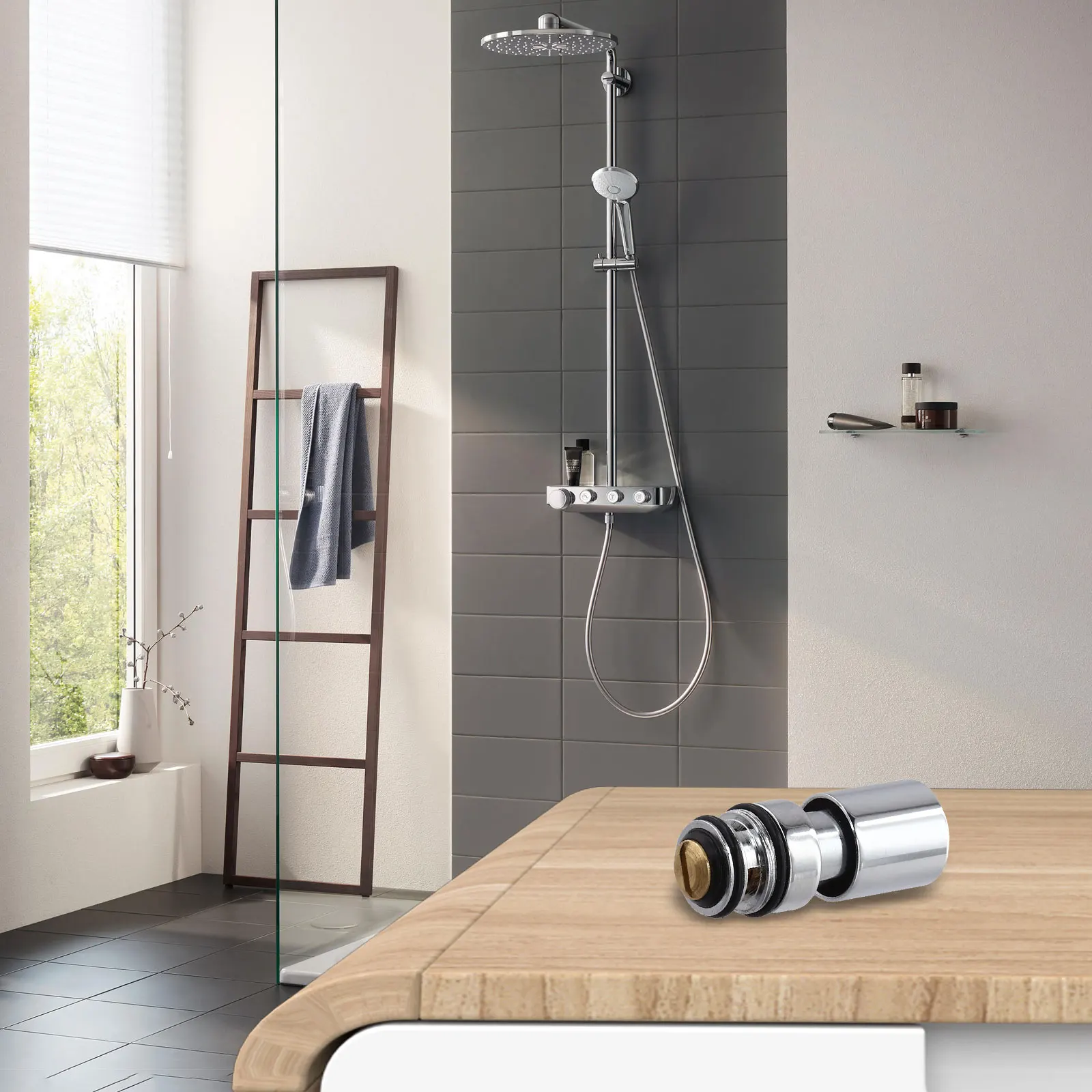 Copper Chrome Plated Bathroom Faucet Switch Valve Featuring a User Friendly Design that Ensures Efficient Water Distribution