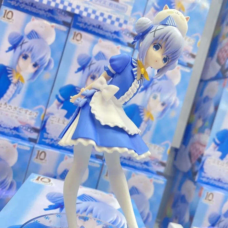 متوفر في المخزون الأصلي FuRyu Trio-Try-iT Gochuumon wa Usagi Desu ka؟ بلوم كافو تشينو عمل الشكل 18 سنتيمتر أنيمي نموذج اللعب #2