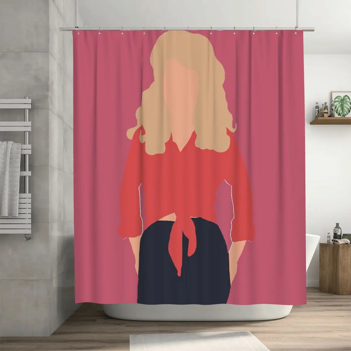 

Занавеска для душа Dolly Parton, полиэстеровая, водонепроницаемая, для ванной комнаты, с крючками