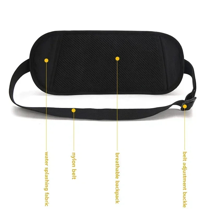 Invisible Travel Waist Pack Pouch for Passport Money Belt Bag Hidden Security Wallet Outdoor Sports Jogging Chest Pack Waist Bag