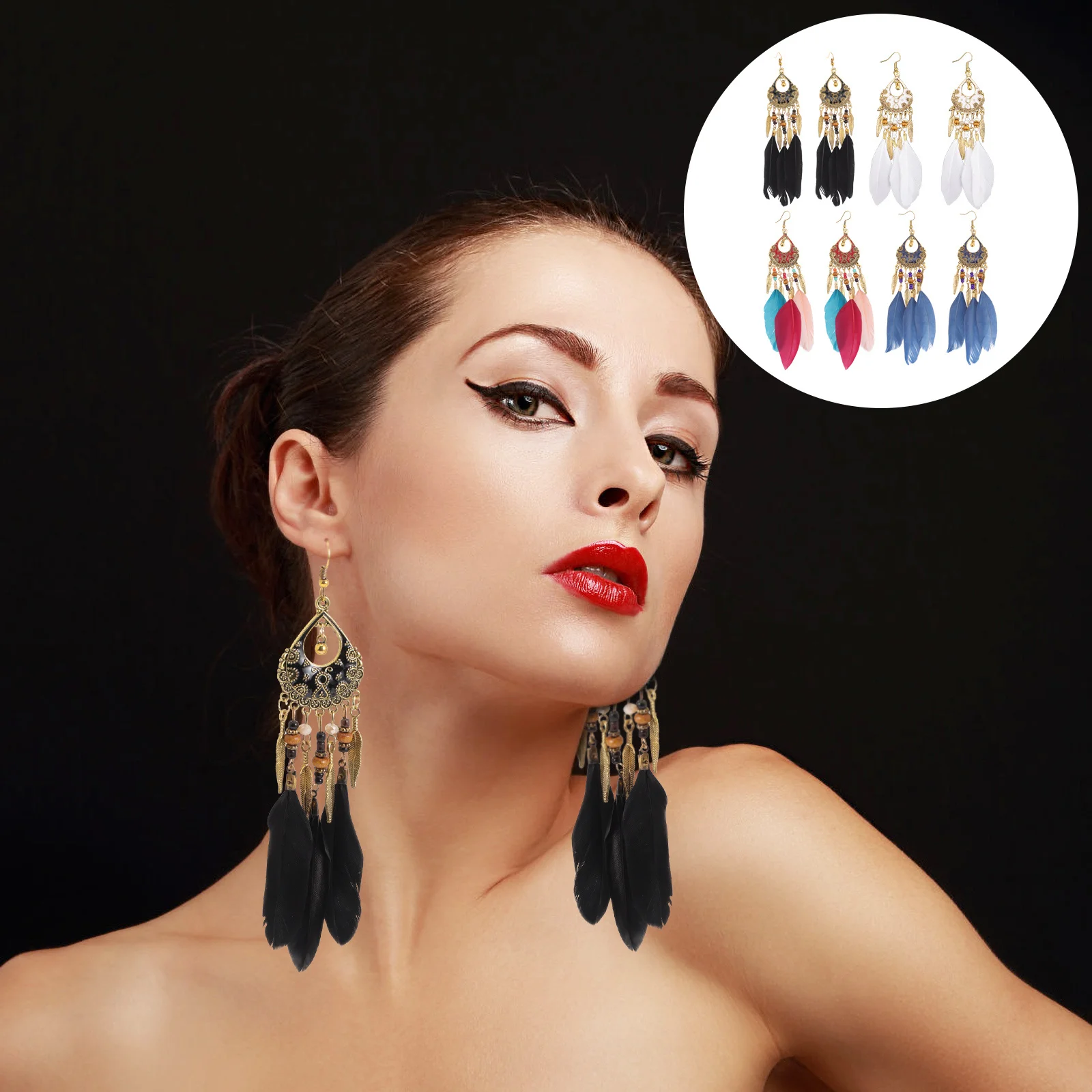 

Earrings Women Dangle Earrings Bohemian Jewelry For Women Stylish Drop Ear Jewelry Lightweight Elegant Party Gift