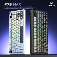 75% Layout Gaming Keyboard AULA F75 MAX Wired/Bluetooth/2.4G Wireless Mechanical Keyboard RGB Hot-Swap PBT Keycaps Keyboards