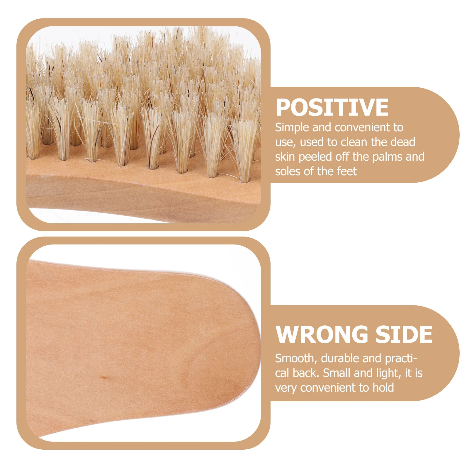 Szczoteczka do paznokci z wysokiej jakości drewna i włosia naturalnego do usuwania martwego naskórka, do czyszczenia paznokci, pedicure, manicure, szczotka do szorowania, przenośna szczoteczka do paznokci.