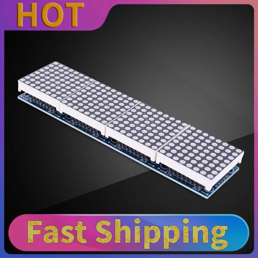 

4 IN 1 Display Dot Matrix Module Control Single Chip Microcomputer Module 32x8 Single-Chip Control LED Module