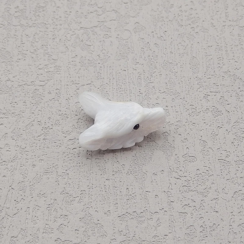 Natural Agate 20mm Hand Carved Wolf Head Pendant Bead ,Semi-precious Stone Fashion Jewelry Necklace Accessories