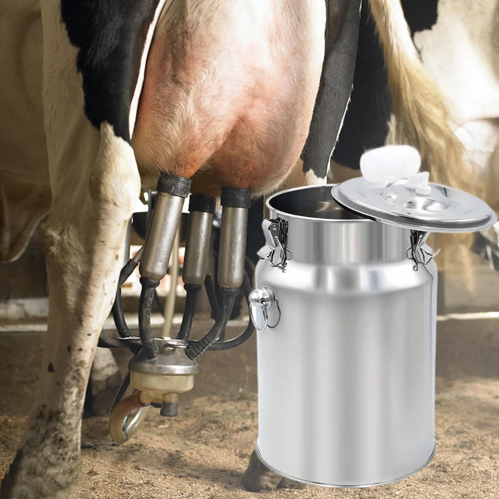 Stainless Steel Milker Bucket Cow Goats Milking Device Stable Individual Milking Machine Parts for Goats